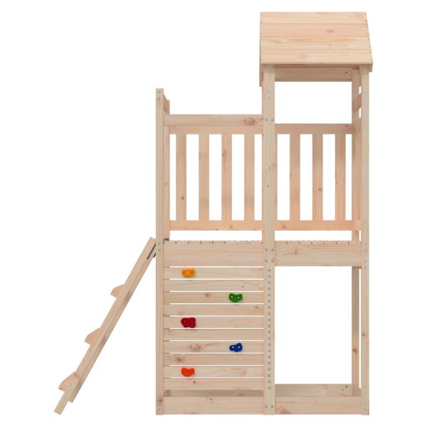 Spielturm Braun 110,5 x 52,5 x 214 cm Massives Kiefernholz