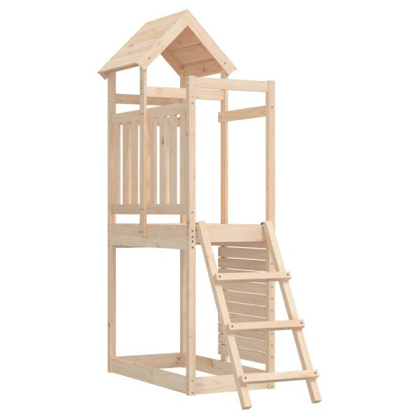 Spielturm Braun 110,5 x 52,5 x 214 cm Massives Kiefernholz