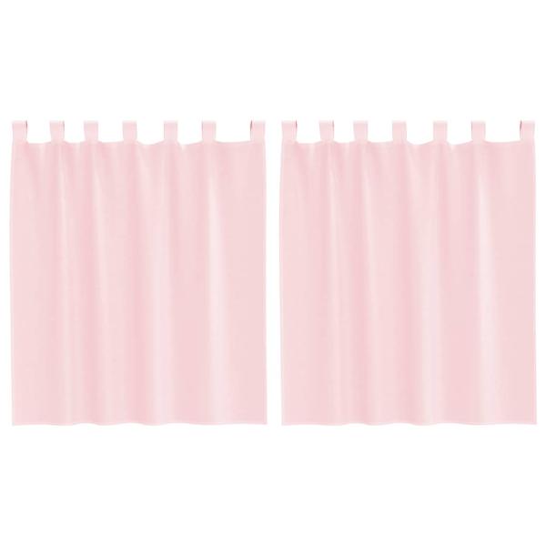 Voile Vorhänge mit Stangentaschen 2 Stk. Hellrosa