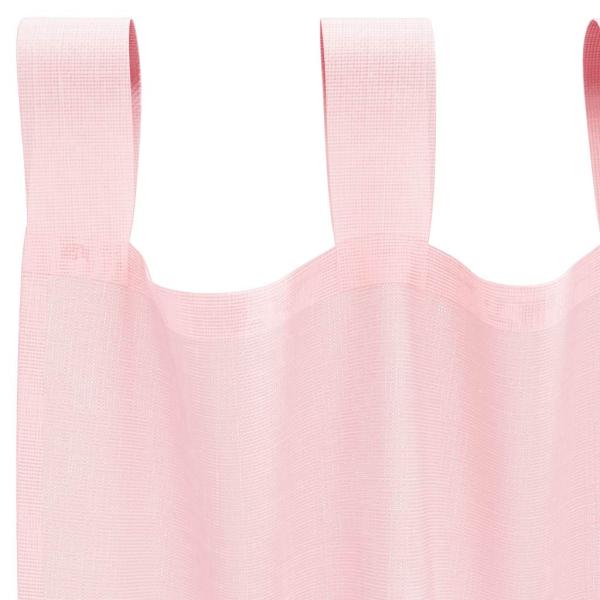 Voile Vorhänge mit Stangentaschen 2 Stk. Hellrosa