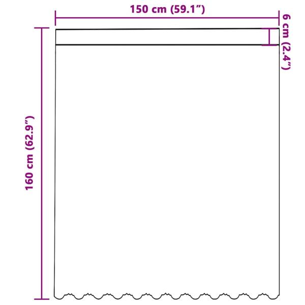 Spitzenvorhang mit Vorhängen Weiß 150 x 160 cm Polyester