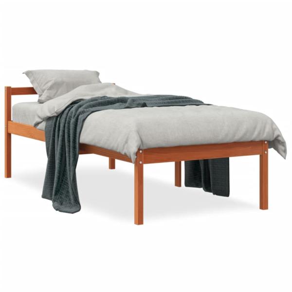 ARDEBO.de - Seniorenbett Wachsbraun 90x200 cm Massivholz Kiefer