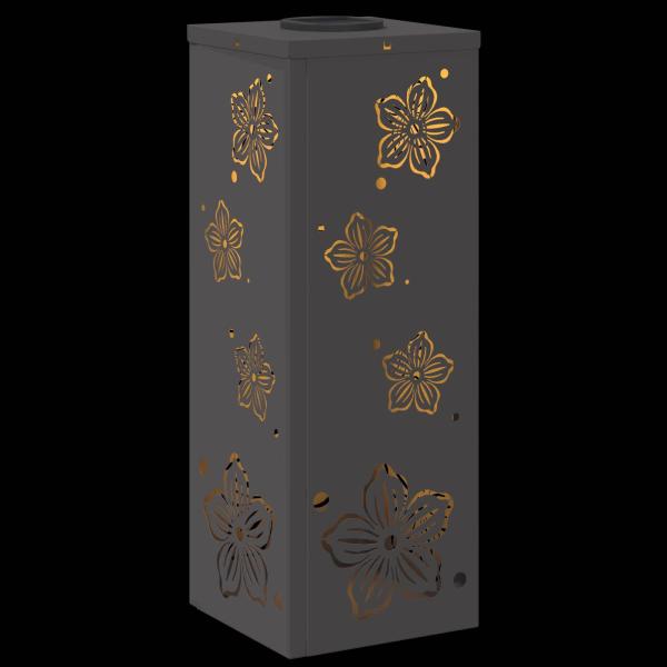 Solar LED Weg Licht 2 pcs Schwarz Kalt gewalzter Stahl