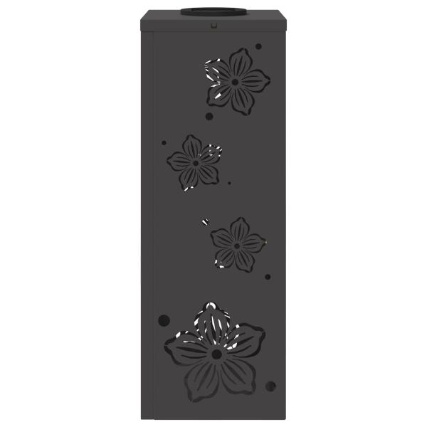 Solar LED Weg Licht 2 pcs Schwarz Kalt gewalzter Stahl