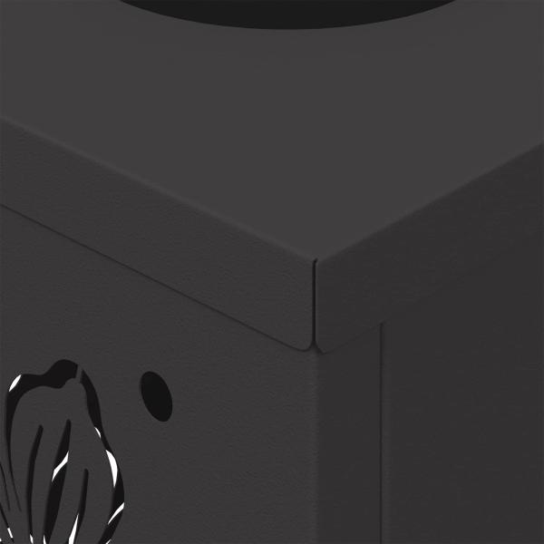 Solar LED Weg Licht 2 pcs Schwarz Kalt gewalzter Stahl