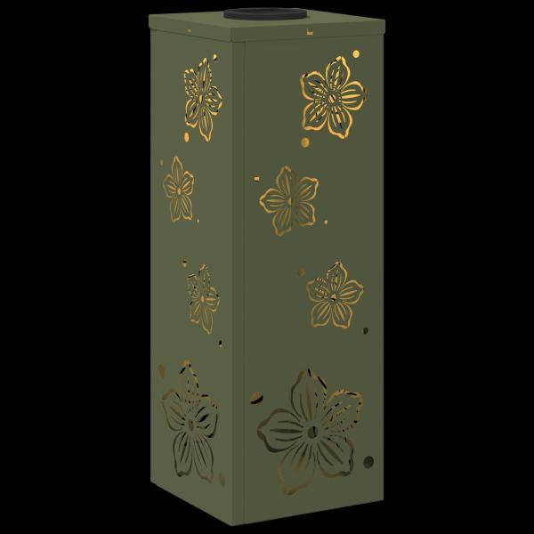 Solar LED Weg Licht 2 pcs Olive Grün Kalt gewalzter Stahl