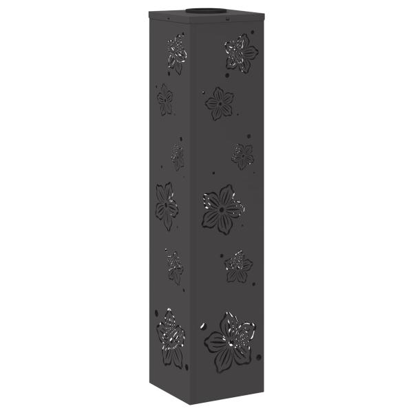 Solar LED Weg Licht 2 pcs Schwarz Kalt gewalzter Stahl