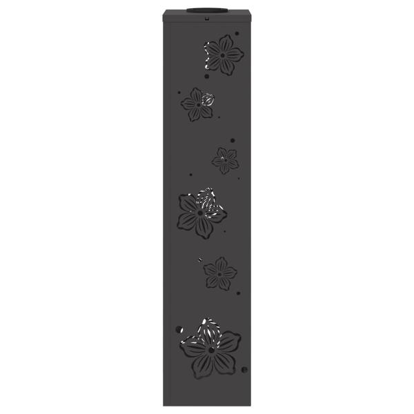 Solar LED Weg Licht 2 pcs Schwarz Kalt gewalzter Stahl