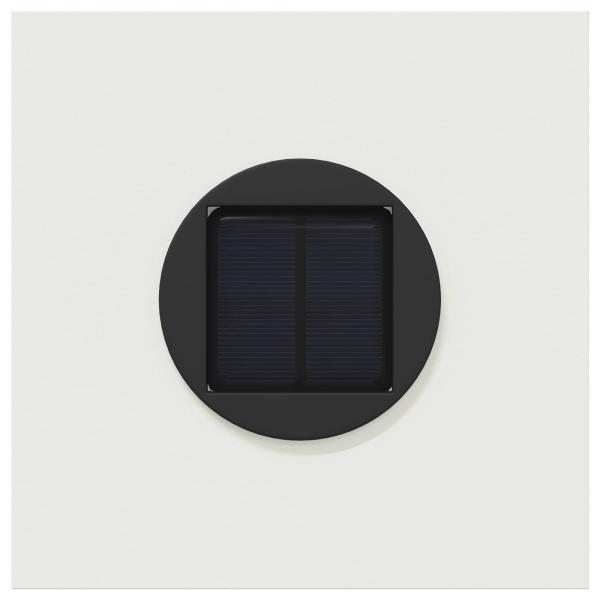 ARDEBO.de - Solar LED Weg Licht 2 pcs Weiß Kalt gewalzter Stahl