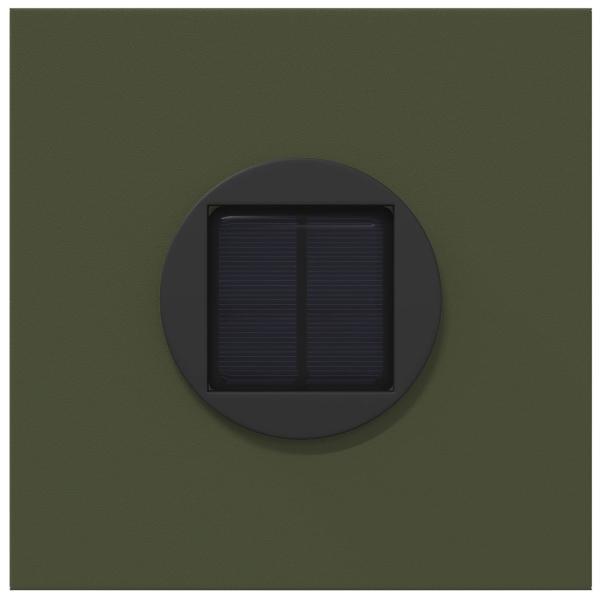 Solar LED Weg Licht 2 pcs Olive Grün Kalt gewalzter Stahl