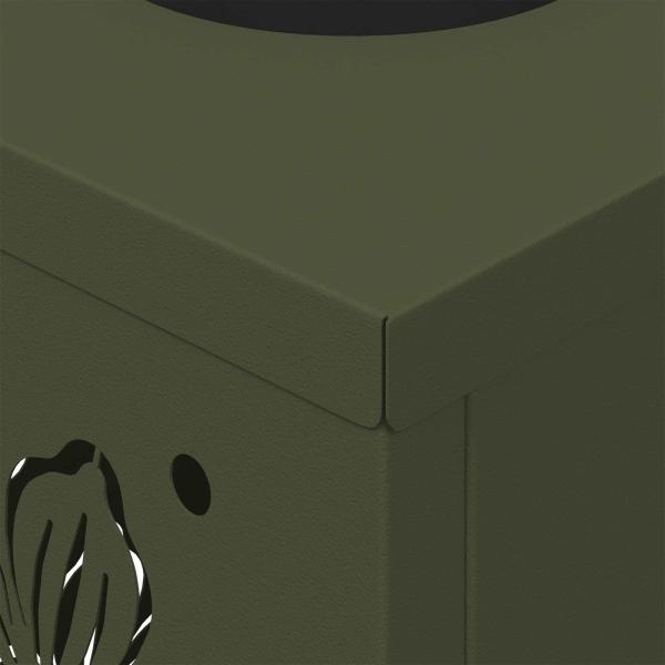 Solar LED Weg Licht 2 pcs Olive Grün Kalt gewalzter Stahl