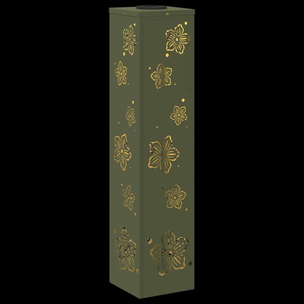 Solar LED Weg Licht 2 pcs Olive Grün Kalt gewalzter Stahl