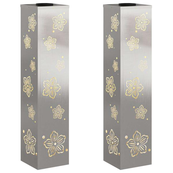 Solar LED Weg Licht 2 pcs Edelstahl Edelstahl