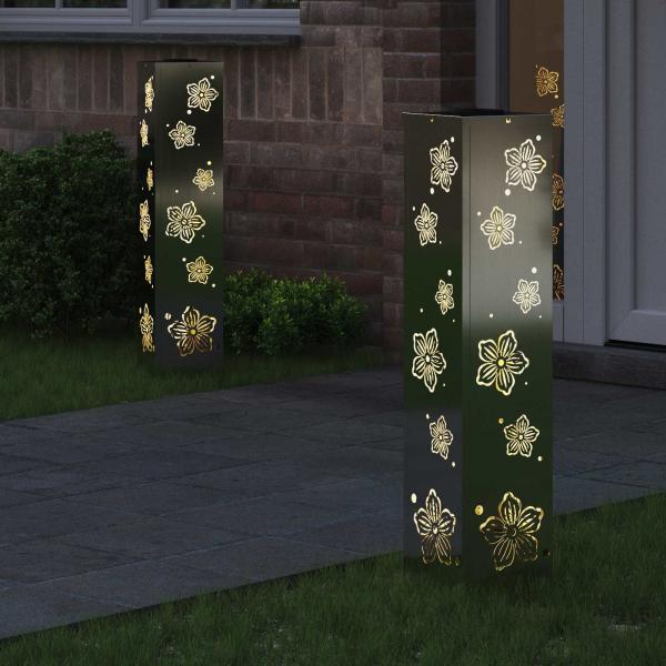 Solar LED Weg Licht 2 pcs Galvanisiert Galvanisiert