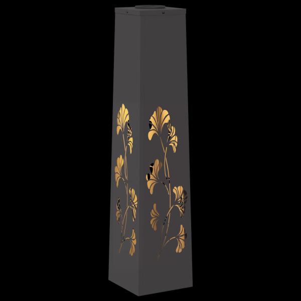 Solar LED Weg Licht 2 pcs Schwarz Kalt gewalzter Stahl