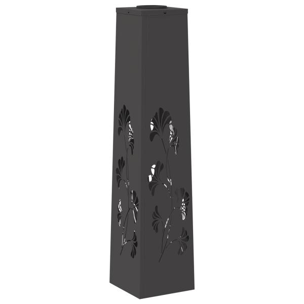 Solar LED Weg Licht 2 pcs Schwarz Kalt gewalzter Stahl