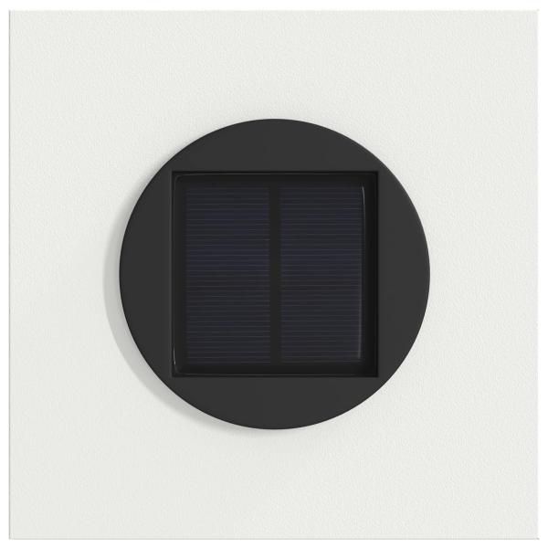 Solar LED Weg Licht 2 pcs Weiß Kalt gewalzter Stahl