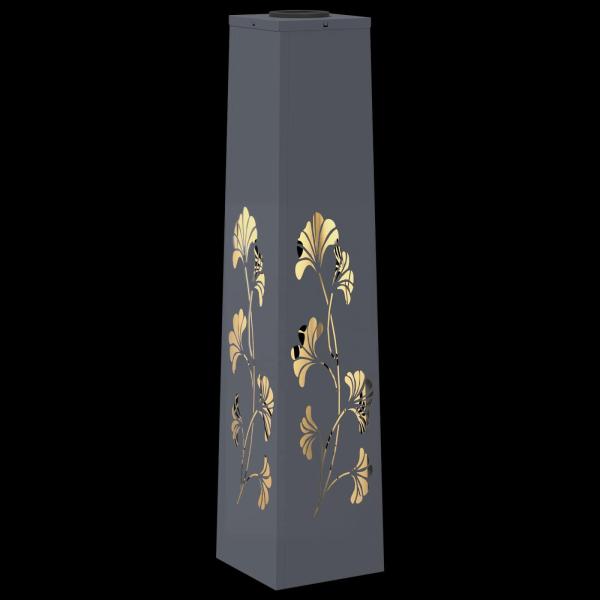 Solar LED Weg Licht 2 pcs Anthrazit Kalt gewalzter Stahl