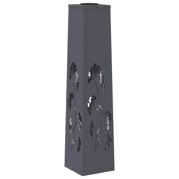 Solar LED Weg Licht 2 pcs Anthrazit Kalt gewalzter Stahl