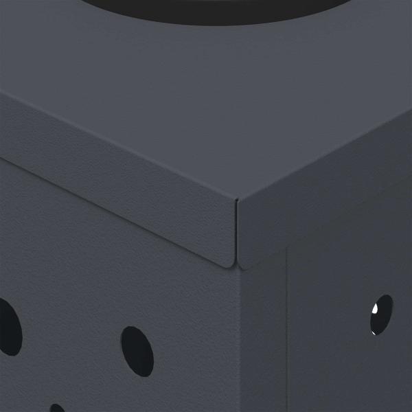 Solar LED Weg Licht 2 pcs Anthrazit Kalt gewalzter Stahl