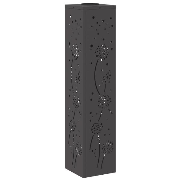 Solar LED Weg Licht 2 pcs Schwarz Kalt gewalzter Stahl