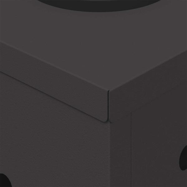 Solar LED Weg Licht 2 pcs Schwarz Kalt gewalzter Stahl