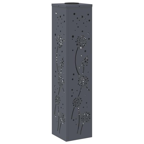 Solar LED Weg Licht 2 pcs Anthrazit Kalt gewalzter Stahl