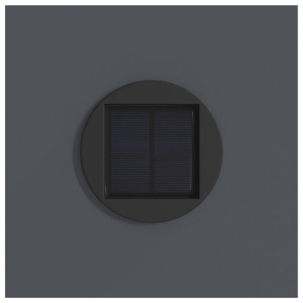 Solar LED Weg Licht 2 pcs Anthrazit Kalt gewalzter Stahl