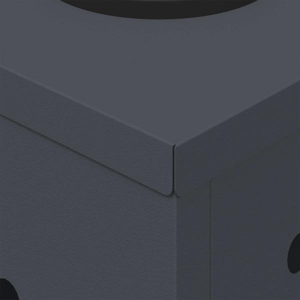 Solar LED Weg Licht 2 pcs Anthrazit Kalt gewalzter Stahl