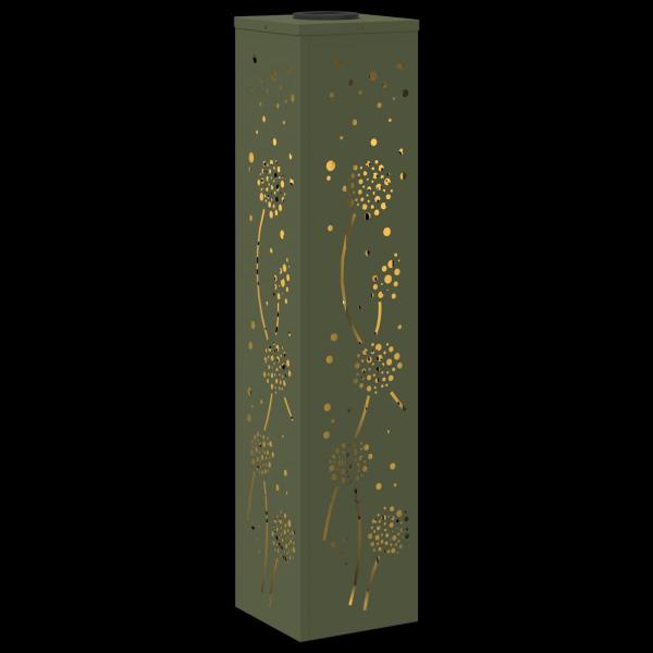 Solar LED Weg Licht 2 pcs Olive Grün Kalt gewalzter Stahl