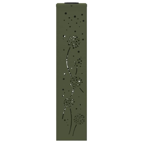 Solar LED Weg Licht 2 pcs Olive Grün Kalt gewalzter Stahl