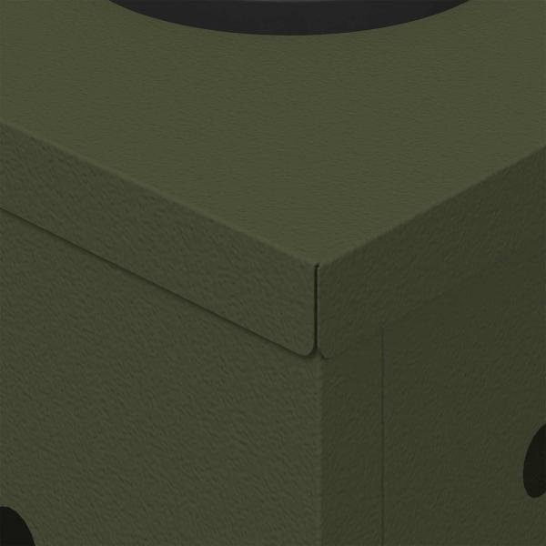 Solar LED Weg Licht 2 pcs Olive Grün Kalt gewalzter Stahl