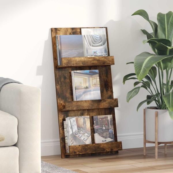 ARDEBO.de - Magazinregal Räuchereiche 51 x 11 x 102 cm Holzwerkstoff