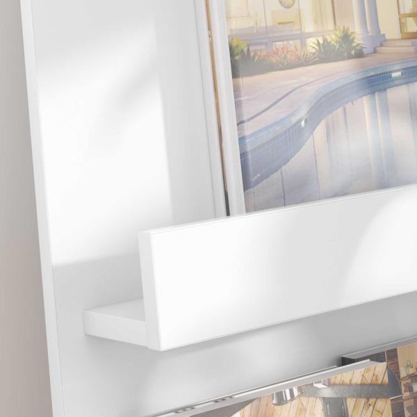 Magazinregal mit Regal Weiß 51 x 11 x 102 cm Holzwerkstoff