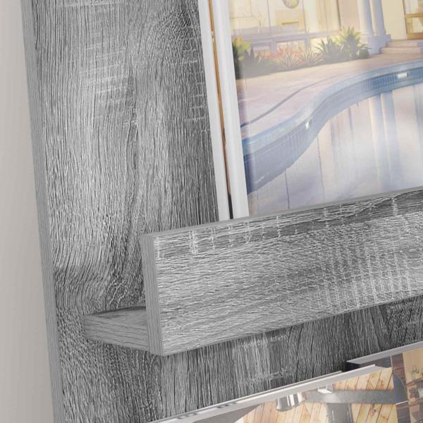 Magazinregal Graues Sonoma 51 x 11 x 102 cm Holzwerkstoff