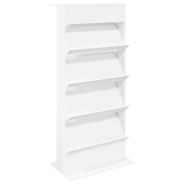 Magazinregal mit Regal Weiß 70 x 41 x 156 cm Holzwerkstoff