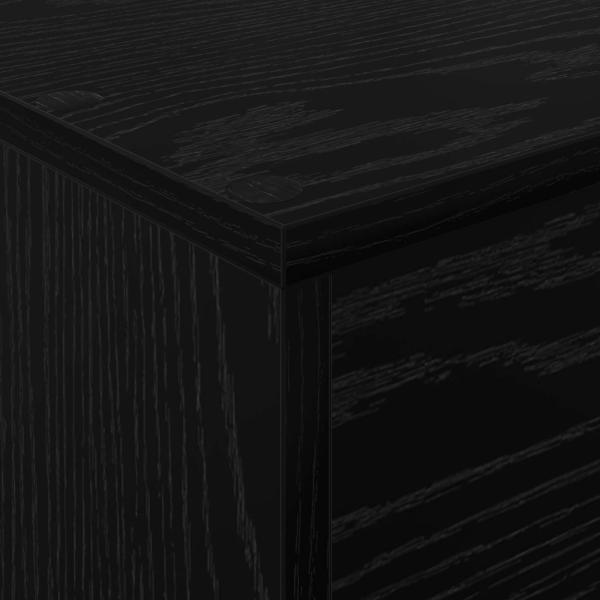 Magazinregal mit Regal Schwarz Eichen-Optik 70 x 41 x 156 cm