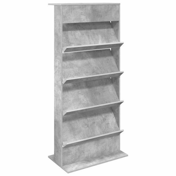Magazinregal Beton Grau 70 x 41 x 156 cm Holzwerkstoff