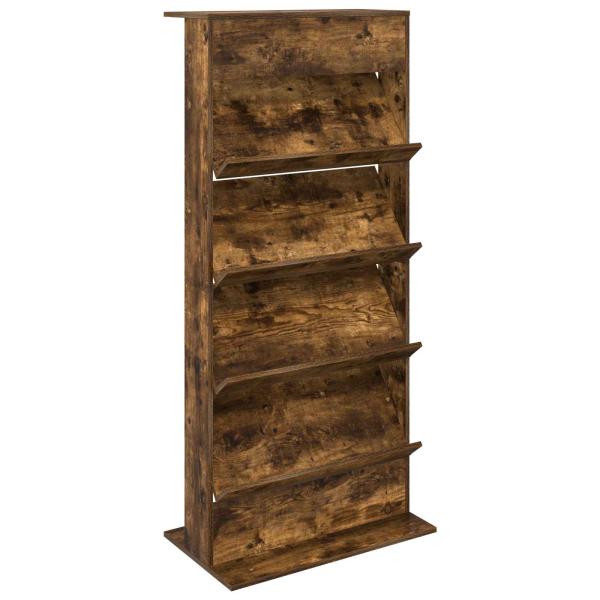 Magazinregal Geräucherte Eiche 70 x 41 x 156 cm Holzwerkstoff