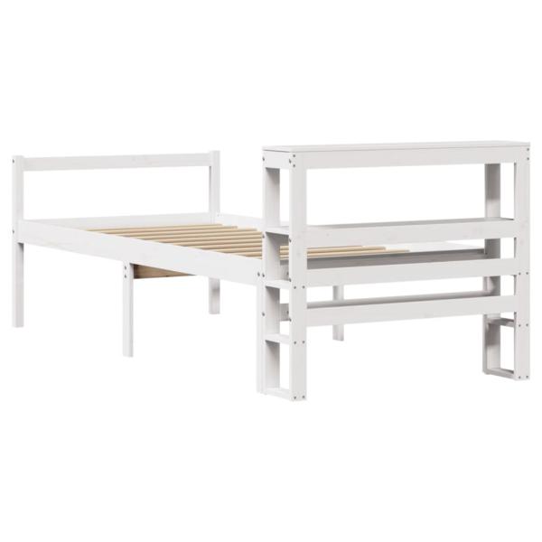 Seniorenbett mit Kopfteil ohne Matratze Weiß 75x190 cm