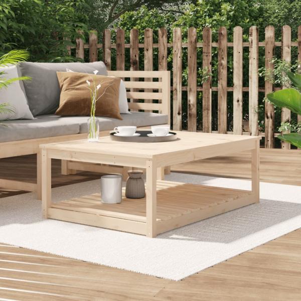 ARDEBO.de - Gartentisch 121x82,5x45 cm Massivholz Kiefer