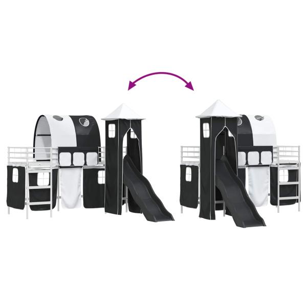 Weiß und Schwarz 90 x 190 cm