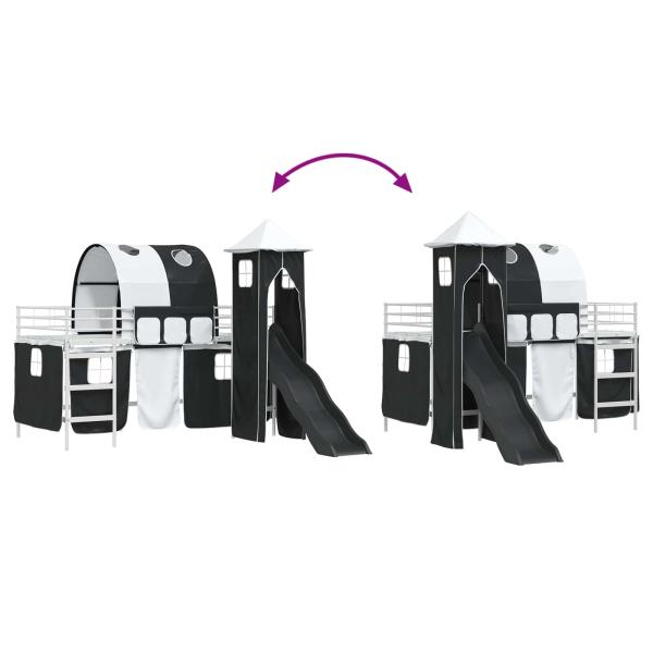 Weiß und Schwarz 90 x 201 cm