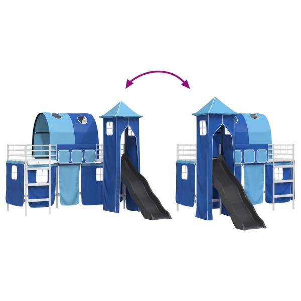 Weiß und Blau 75 x 190 cm