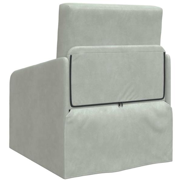 Klappsofa Bett Hellgrau 65 x 80 x 83 cm Samt