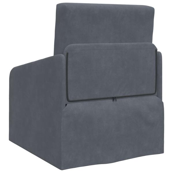 Klappsofa Bett Dunkelgrau 65 x 80 x 83 cm Samt