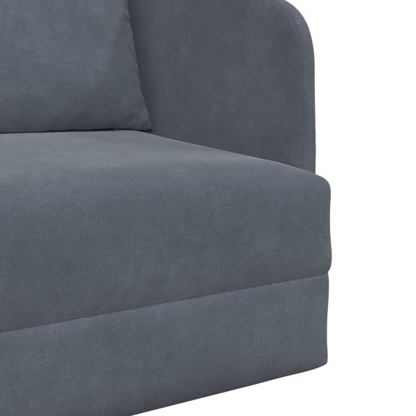 Klappsofa Bett Dunkelgrau 65 x 80 x 83 cm Samt
