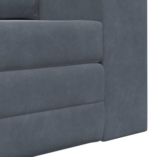 Klappsofa Bett Dunkelgrau 148 x 71 x 83 cm Samt