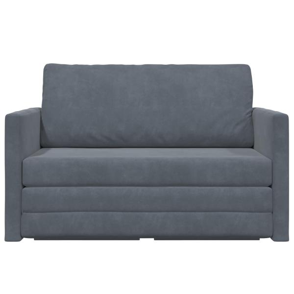 Klappsofa Bett Dunkelgrau 124 x 71 x 78 cm Samt