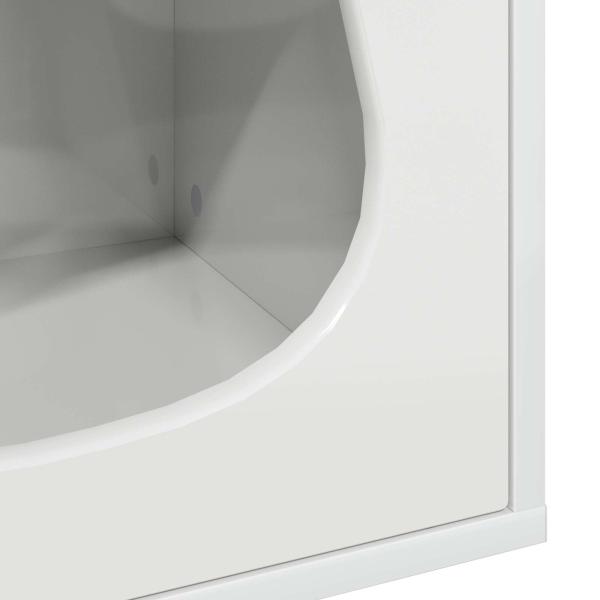 Katzenhaus Glänzend Weiß 42,5 x 40 x 52,5 cm Holzwerkstoff